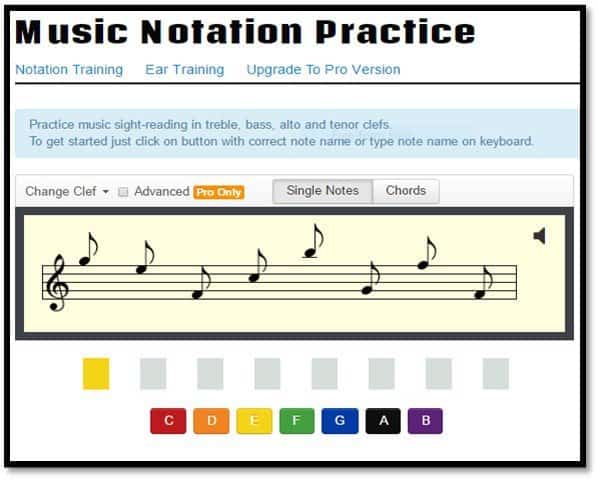 Click Music Notes HN - A learning mouse game with music notes