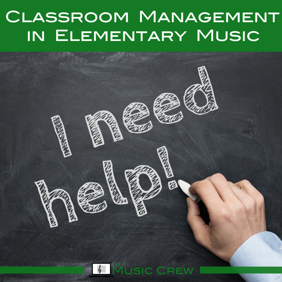 Black chalkboard with message "I need help"