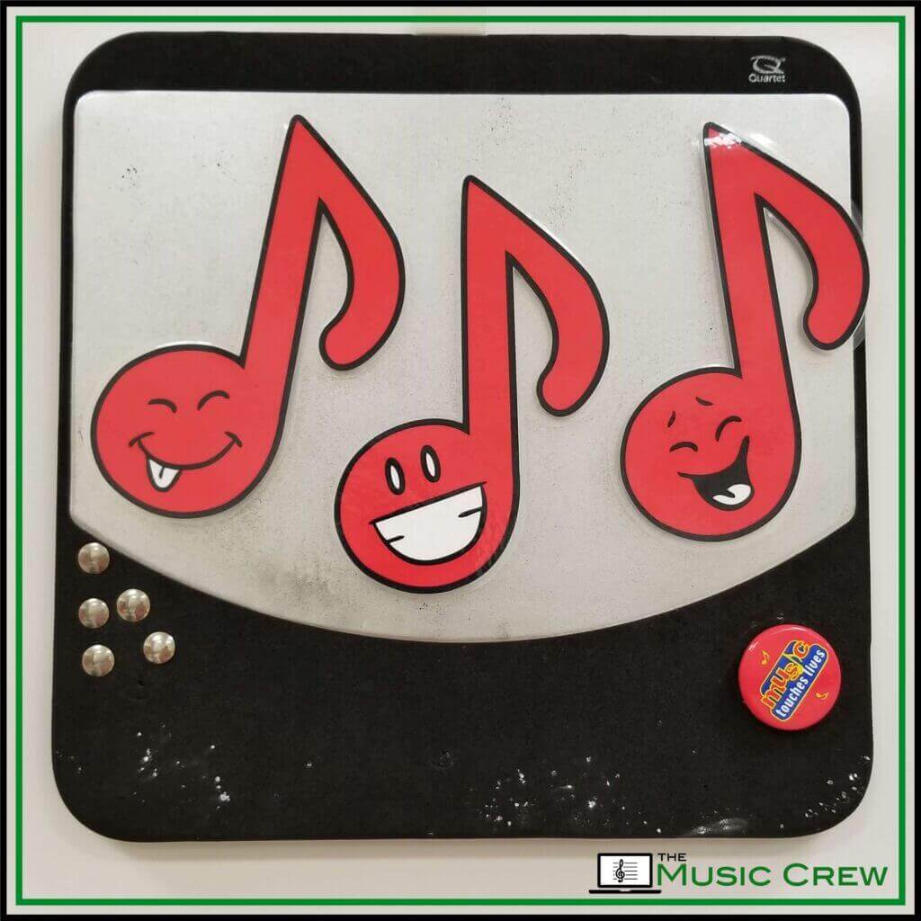 Photo of music notes with faces